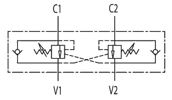 Тормозной клапан двухстороннего действия VBCD DE/А