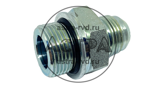 Адаптер JIC-BSP (ш-ш) с уплотнением O-RING + метал. кольцо